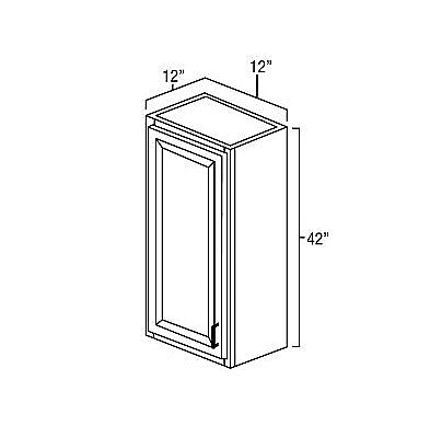 White Shaker 12" x 42" Wall Cabinet