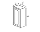 White Shaker 15" x 36" Wall Cabinet