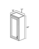 White Shaker 15" x 42" Wall Cabinet