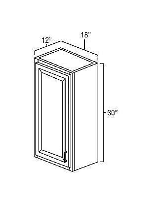 White Shaker 18" x 30" Wall Cabinet