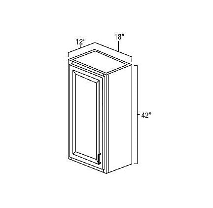 White Shaker 18" x 42" Wall Cabinet