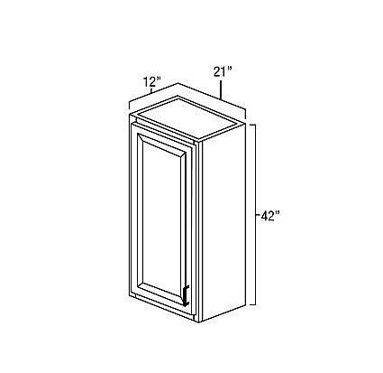 White Shaker 21" x 42" Wall Cabinet