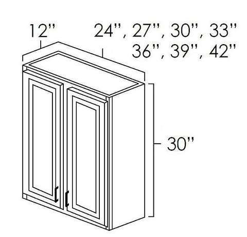 White Shaker 24" x 30" Wall Cabinet
