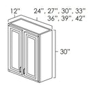 White Shaker 24" x 30" Wall Cabinet