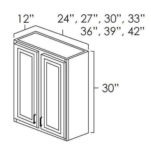 White Shaker 24" x 30" Wall Cabinet