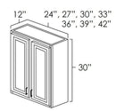 White Shaker 24" x 30" Wall Cabinet