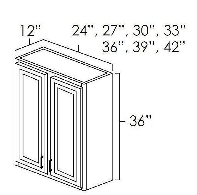 White Shaker 24" x 36" Wall Cabinet