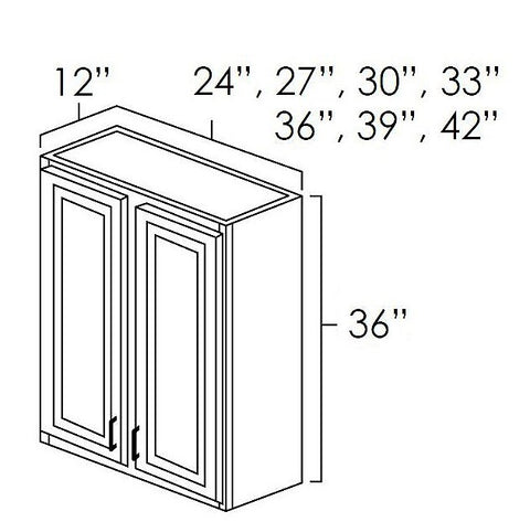 White Shaker 24" x 36" Wall Cabinet