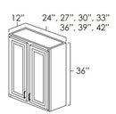 White Shaker 24" x 36" Wall Cabinet