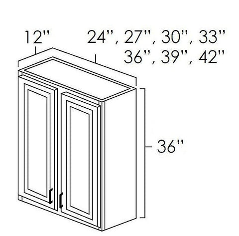 White Shaker 24" x 36" Wall Cabinet