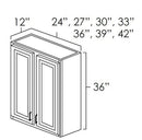 White Shaker 24" x 36" Wall Cabinet