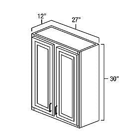 White Shaker 27" W x 30" W Wall Cabinet