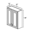 White Shaker 27" W x 30" W Wall Cabinet Pre-Assembled