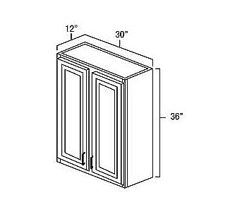 White Shaker 30" x 36" Wall Cabinet