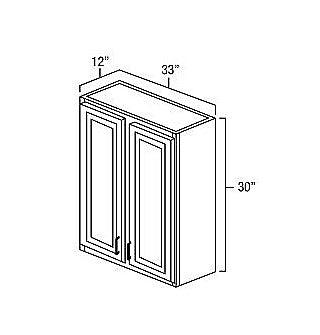 White Shaker 33" x 30" Wall Cabinet