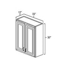 White Shaker 33" x 30" Wall Cabinet