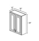 White Shaker 33" x 30" Wall Cabinet