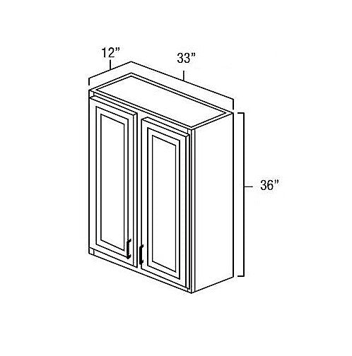 White Shaker 33" x 36" Wall Cabinet