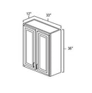 White Shaker 33" x 36" Wall Cabinet