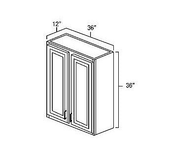 White Shaker 36" x 36" Wall Cabinet
