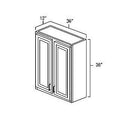 White Shaker 36" x 36" Wall Cabinet