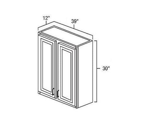 Prescott White 39" W x 30" H Wall Cabinet Assembled