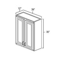 White Shaker 39" W x 36" H Wall Cabinet Pre-Assembled