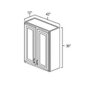 White Shaker 42" x 30" Wall Cabinet