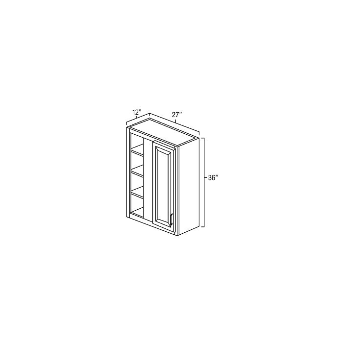 Butterscotch Shaker 27" x 36" Blind Corner Wall Cabinet