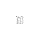 Midnight Black Shaker 24" x 42" Diagonal Corner Wall Cabinet w/ a Plain Glass Door