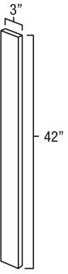 Aspen White 3" x 42" Wall Filler