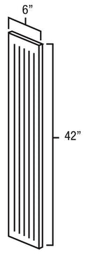Knotty Hickory Shaker 6" x 42" Fluted Wall Filler