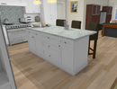 Shaker White 84" Island (countertops not included)