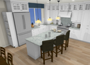 Shaker White 84" Island (countertops not included)