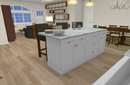 Shaker White 84" Island (countertops not included)