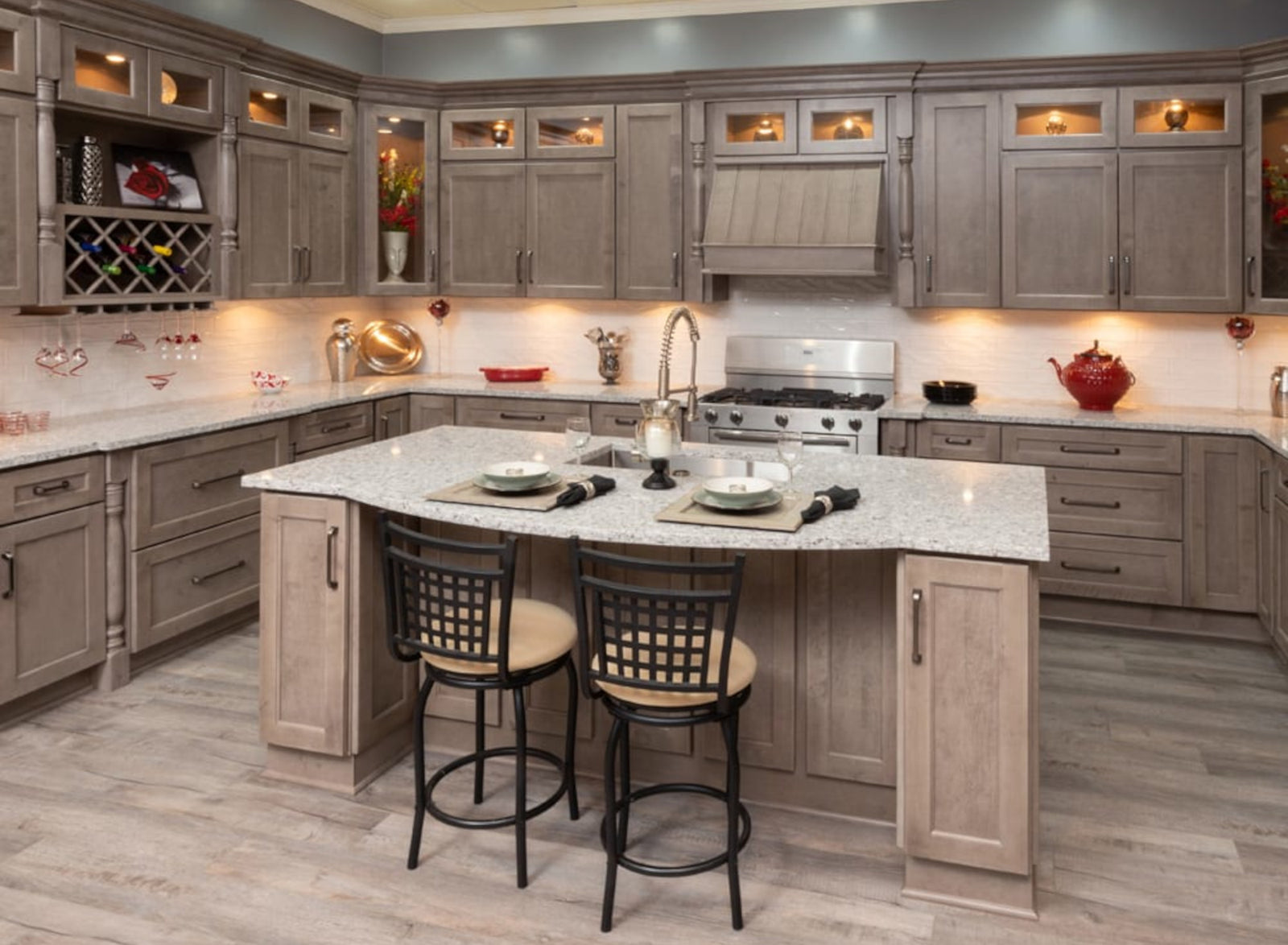 Prescott Nimbus Gray Shaker Cabinets