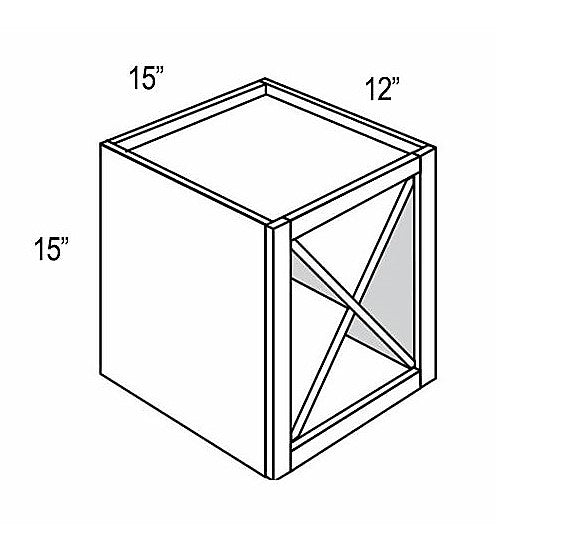 Prescott White 15" Wine Storage Cube Assembled