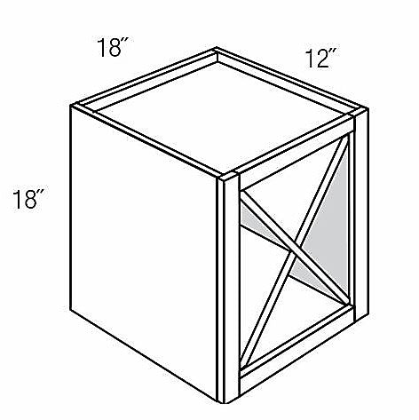 Prescott White 18" Wine Storage Cube Assembled