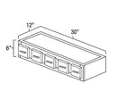 White Shaker 6" x 30" Wall Spice Cabinet