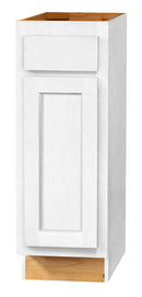 DWhite Shaker 12" Single Door Base Cabinet
