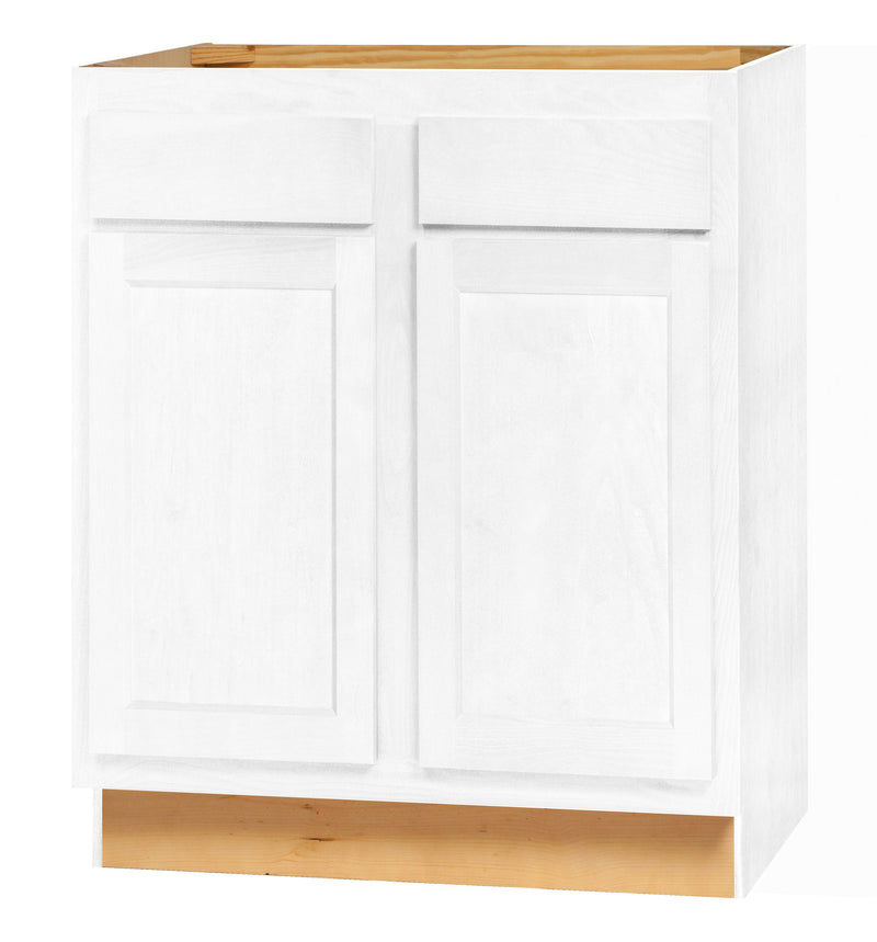 DWhite Shaker 30" Double Door Base Cabinet