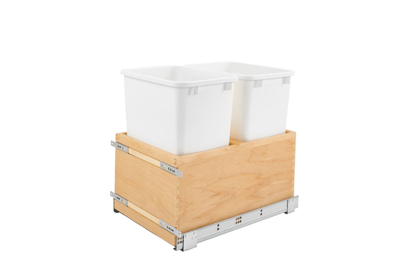 Pullout Trash Can System - 35 Quart Double