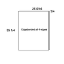 Torino Dark Wood 25-1/4"W X 35-1/4"H X 3/4"D Base Overlay Panel