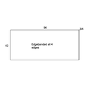 Torino Dark Wood Wall 96"W X 42"H X 3/4"D Long Panel Overlay