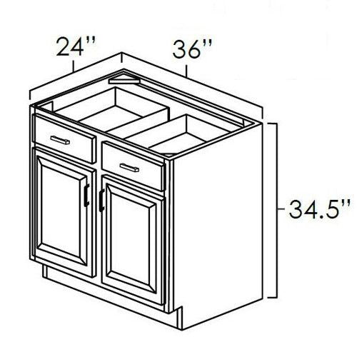 Smoky Gray 36" Base Cabinet