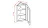 Sterling 12" x 36" Wall End Angle Cabinet