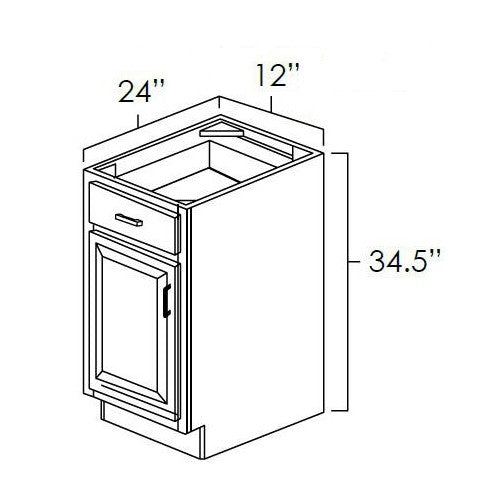 Platinum Shaker 12" Base Cabinet