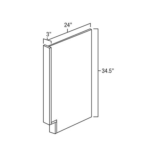 Platinum Shaker Base End Panel / Dishwasher Panel