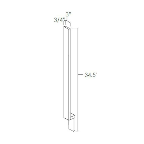 Knotty Hickory Shaker 3" Base Filler