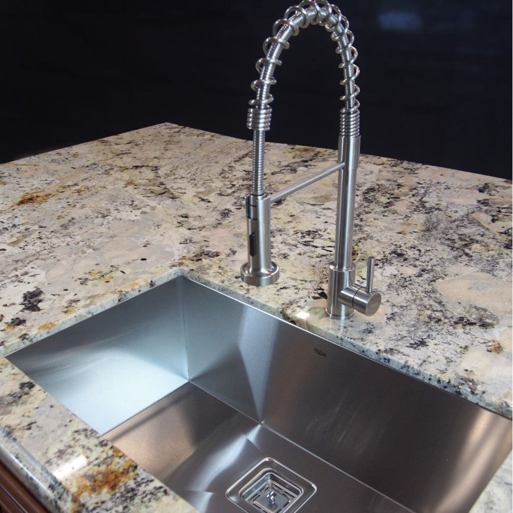 Commercial Style Kitchen Faucet 8 1/16" x 16 15/16" Brushed nickel